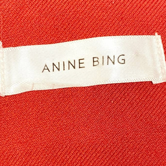 ANINE BING Becky Double Breasted Oversized Stretch Twill Blazer in Rust Large - Picture 6 of 13